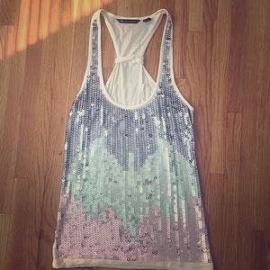 Racerback Tank with Sequins